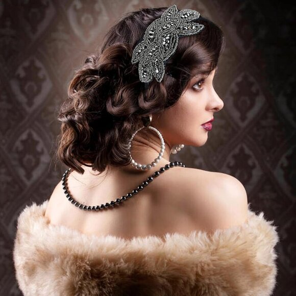 Vintage Crystal Beaded Headbands 8 Pack Women Girls Teens Kids Accessories main image 5